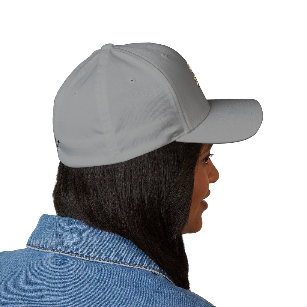 Embroidered 'Kost' Baroque Gold Logo Cap — Structured Closed-Back Hat