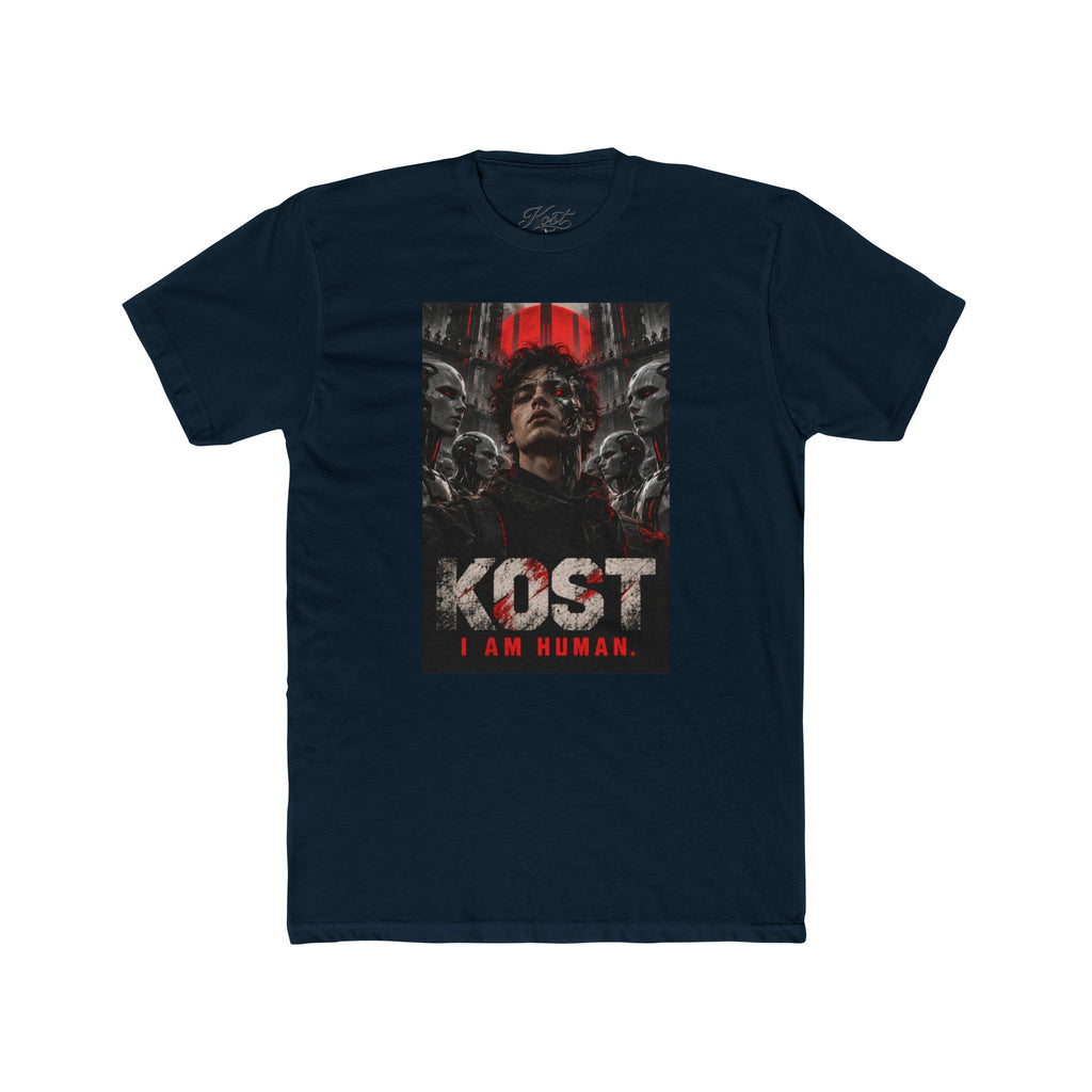 KOST "I Am Human" Graphic Tee — Dark Sci‑Fi Horror Movie Shirt