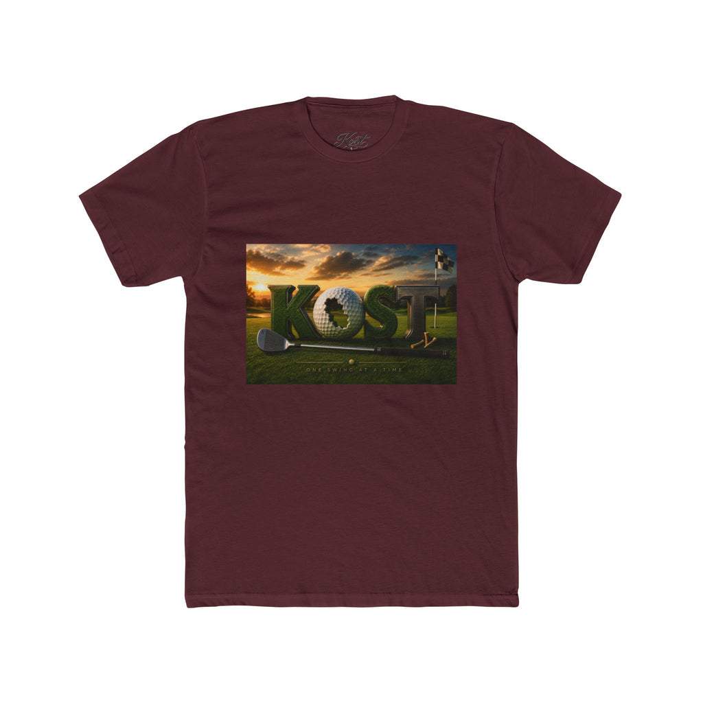 Golf Sunset Crew Tee – 'KOST' 3D Golf Design