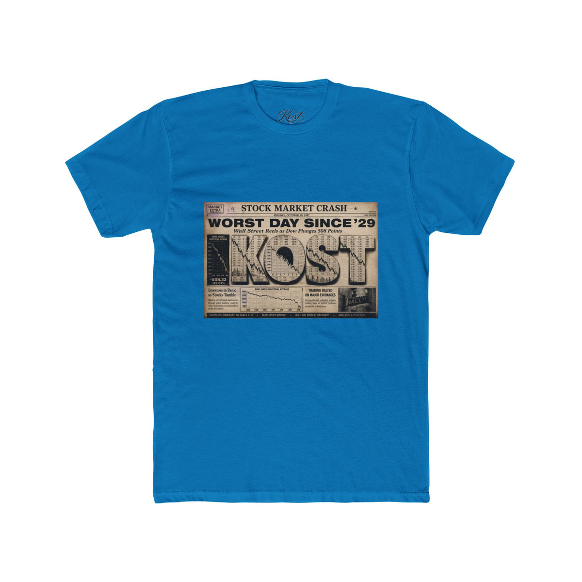 Vintage Newspaper "Worst Day Since '29" Graphic Tee