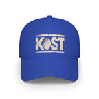 KOST Vintage Logo Baseball Cap — Distressed Red Low Profile Hat