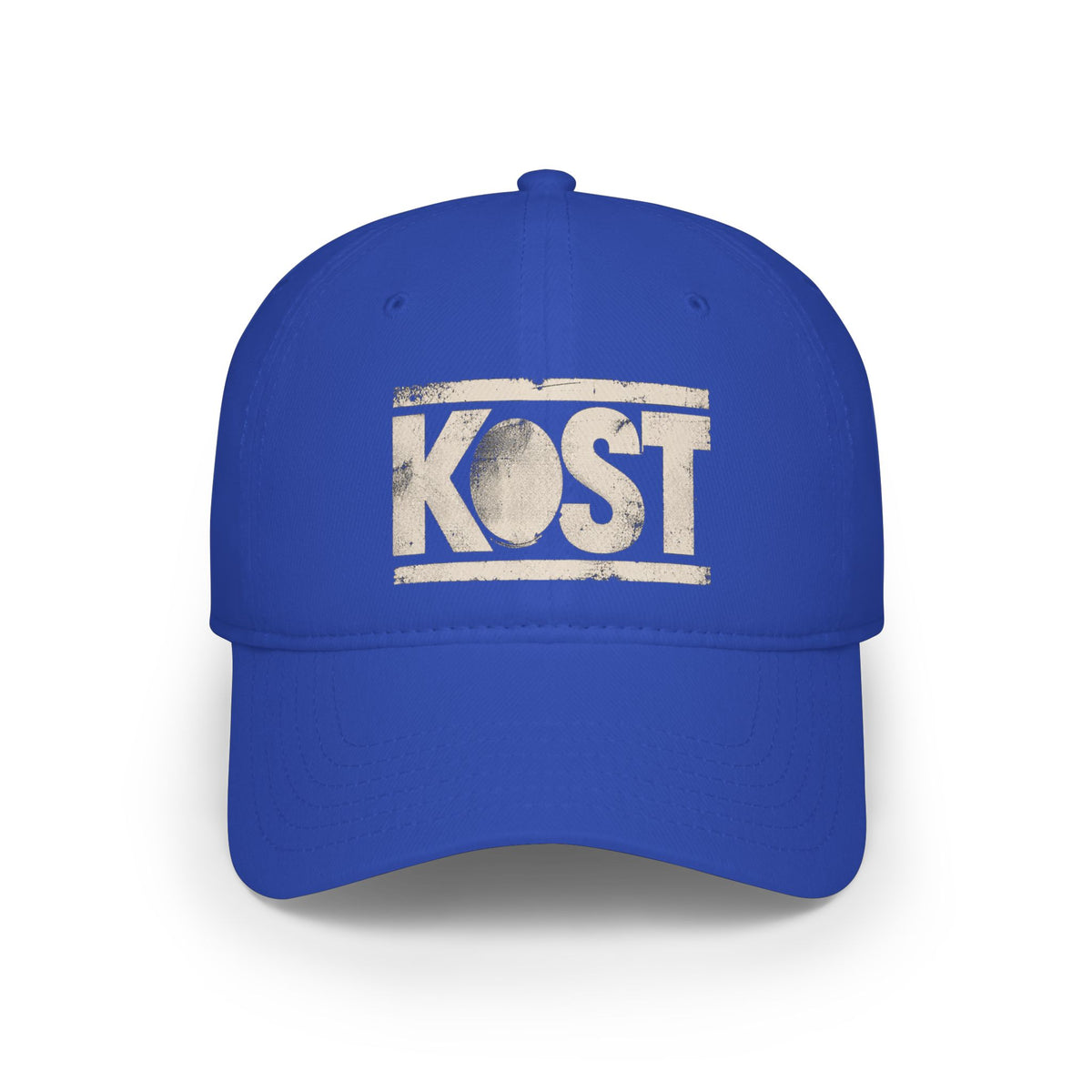 KOST Vintage Logo Baseball Cap — Distressed Red Low Profile Hat