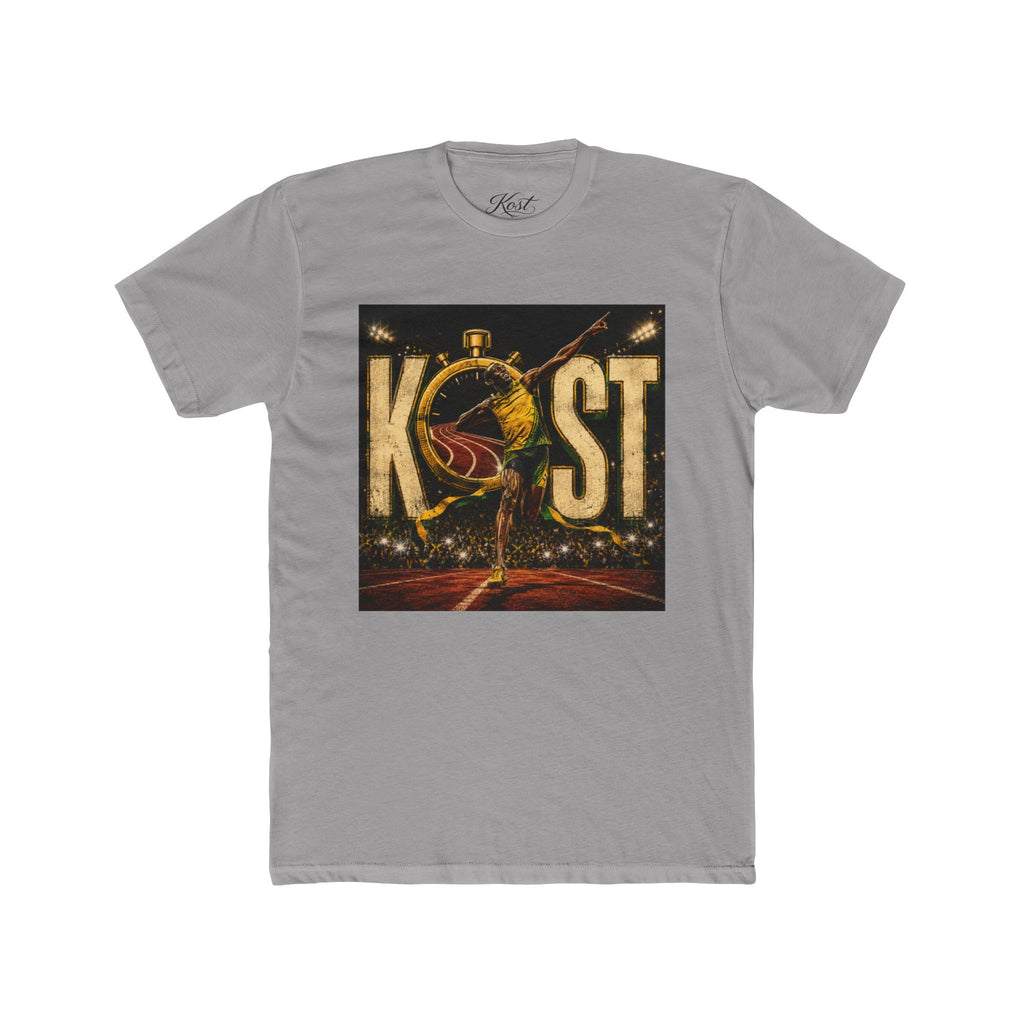KOST Track Runner Graphic Tee — 'KOST' Stopwatch Running Design