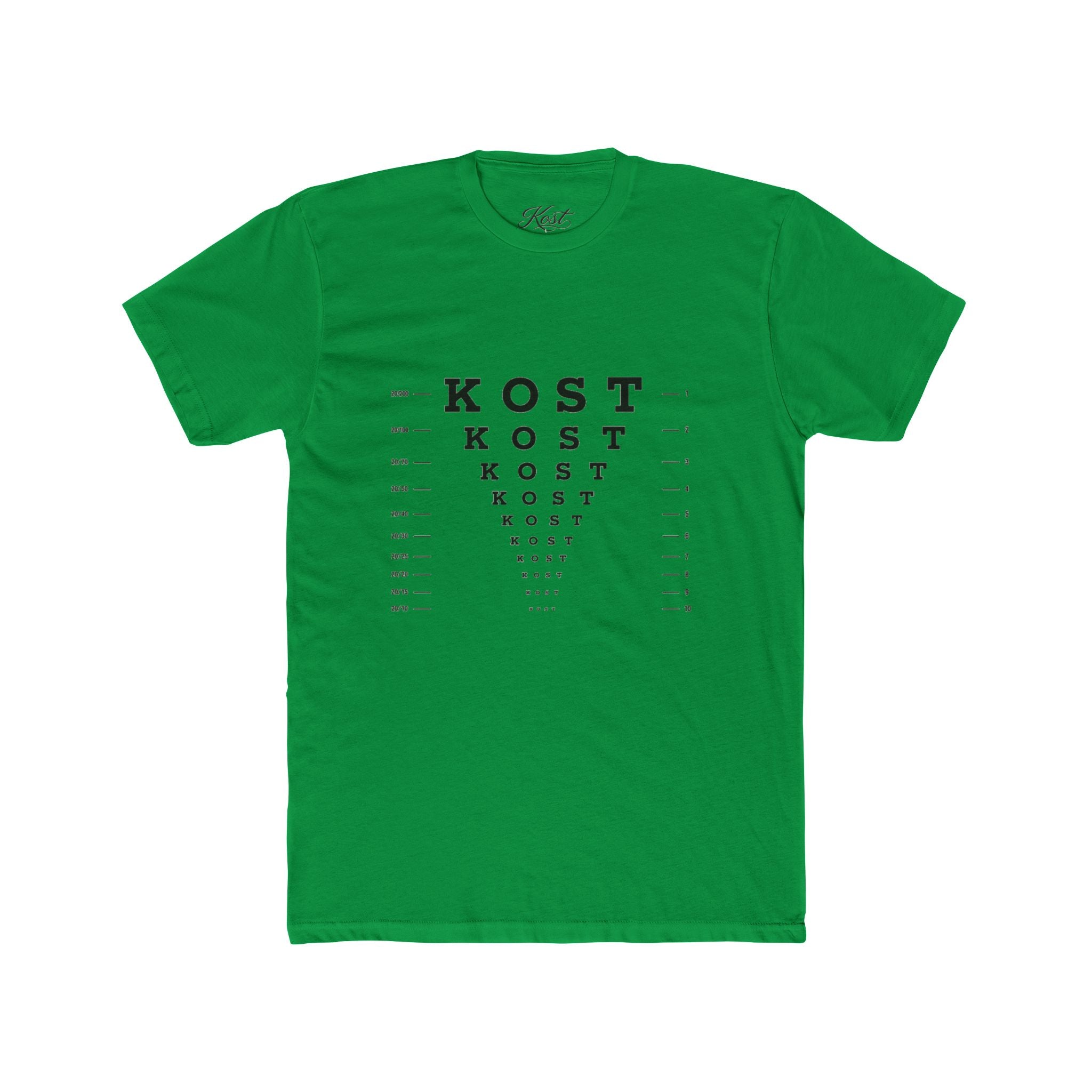 Eye Chart 'KOST' Graphic Tee — Vintage Optometrist Style Crewneck