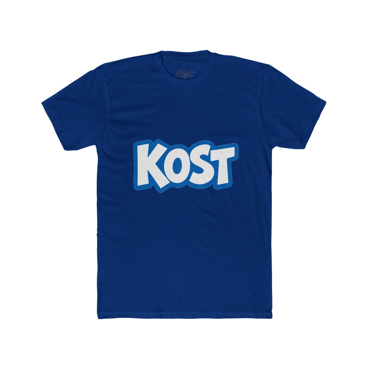 KOST Logo Tee - Bold Blue Graphic Cotton T-Shirt
