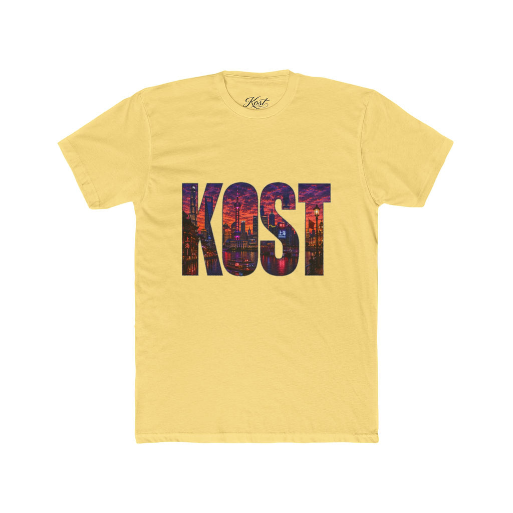 KQST Cityscape Graphic Tee — Bold Urban Lettering T-Shirt