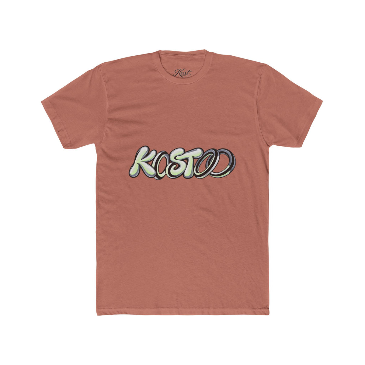 Graphic Tee — 'KOSTOD' Retro Bubble Letter Shirt