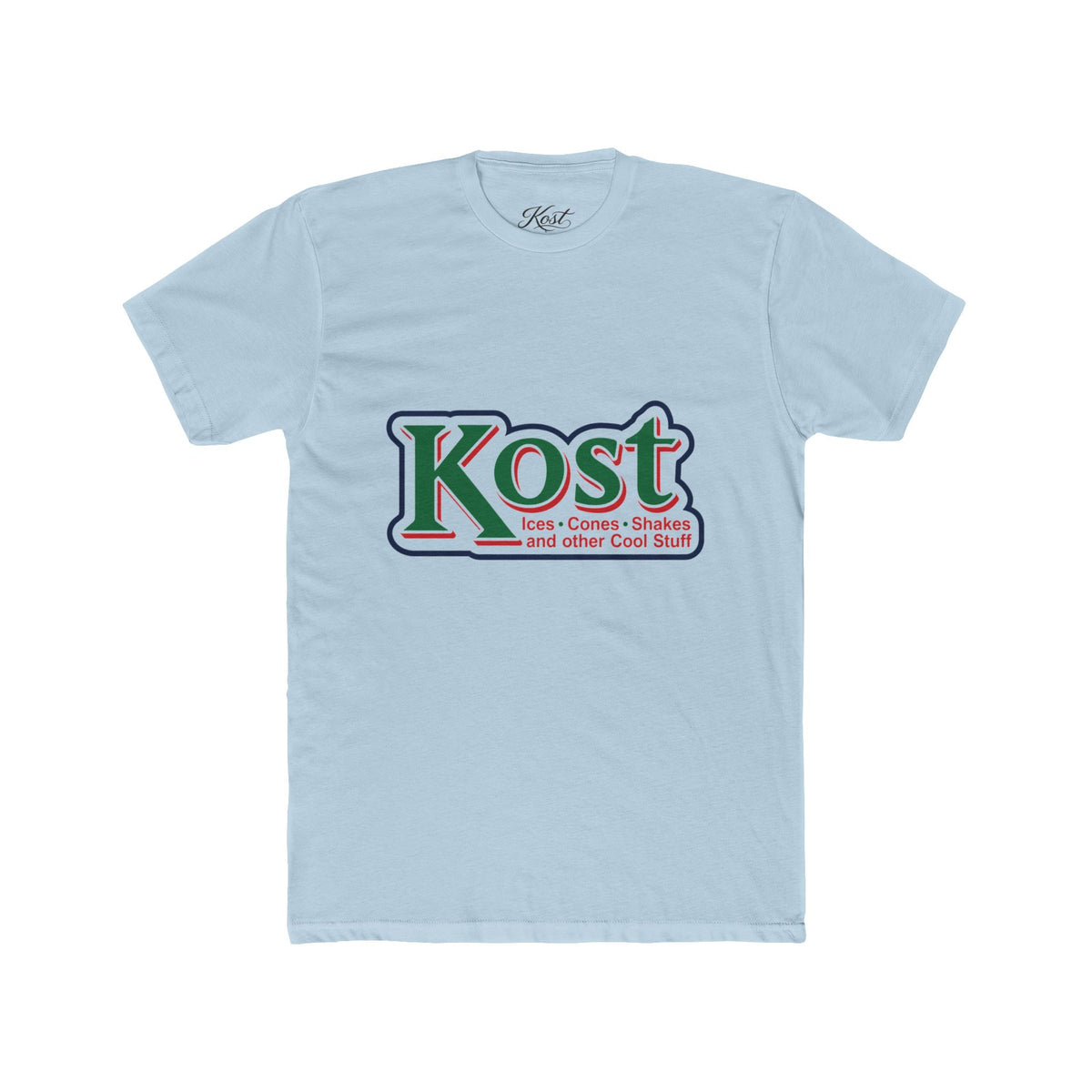 Kost Logo Crew T-Shirt — Retro Grocery Style Graphic Tee