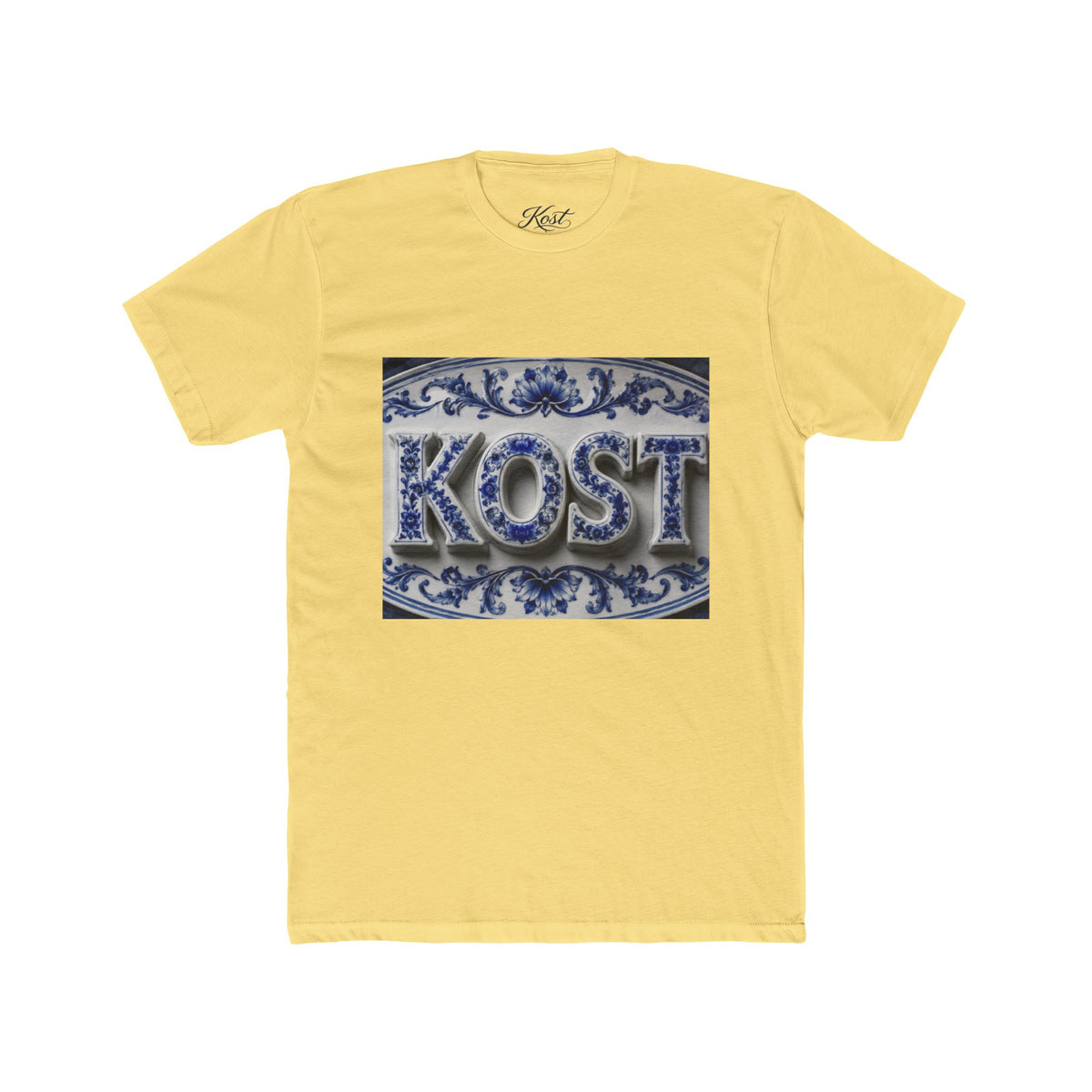 KOSTI Blue Ornamental Graphic T-Shirt
