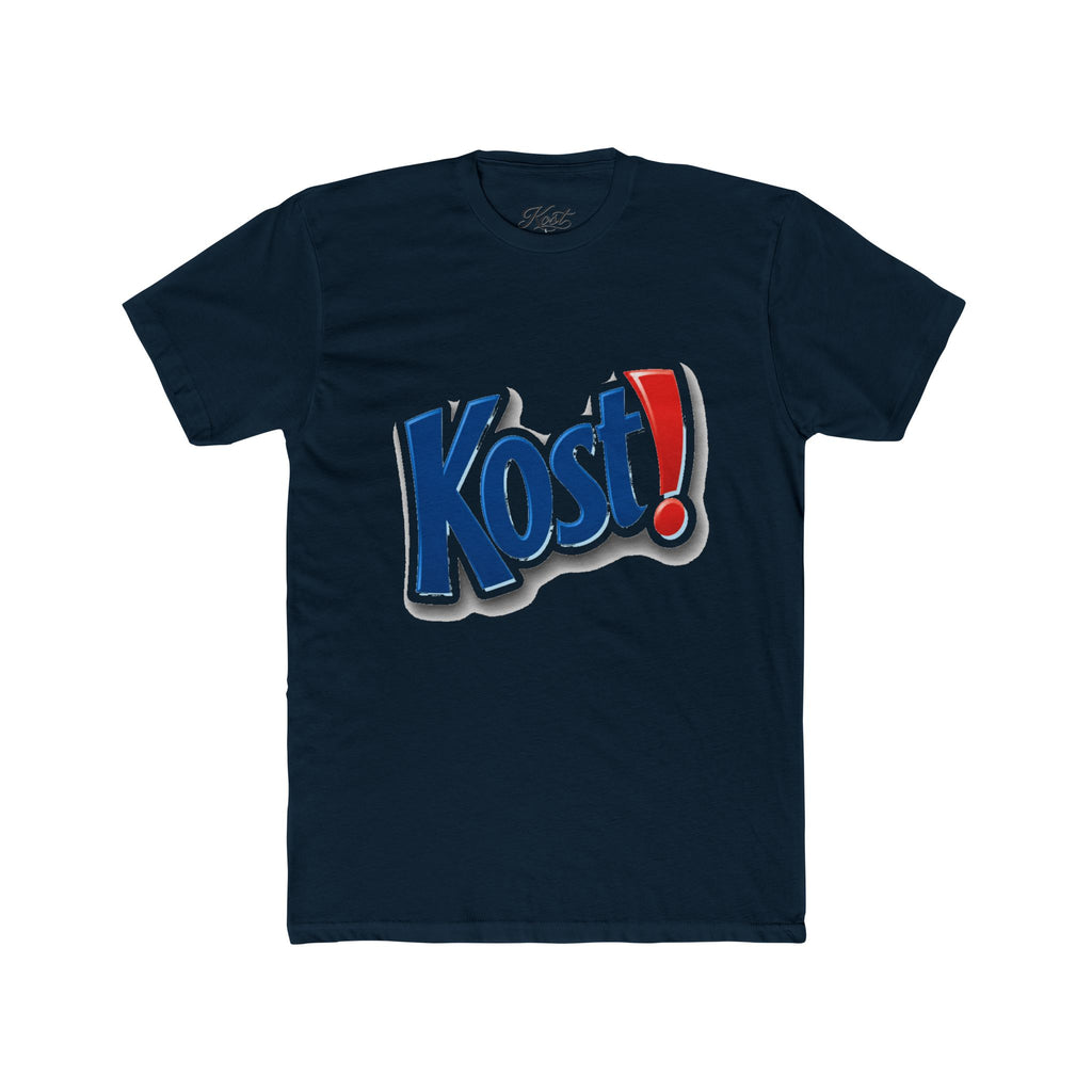 Kost! Logo Graphic Tee — Retro Soda-Style Chest Print Shirt