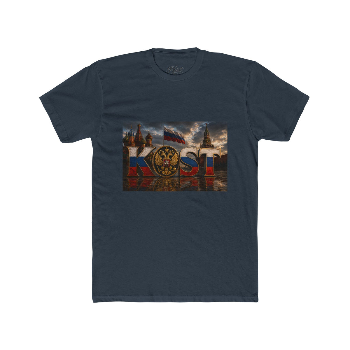 Russia Skyline Graphic Tee — Moscow Cityscape with Double-Headed Eagle