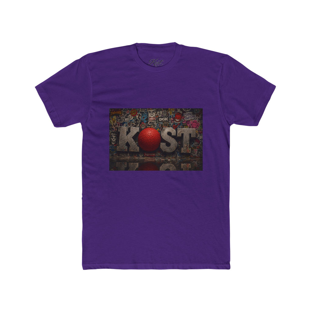 KØST Vintage Sticker Collage Tee — Red Heart Logo Graphic T‑Shirt