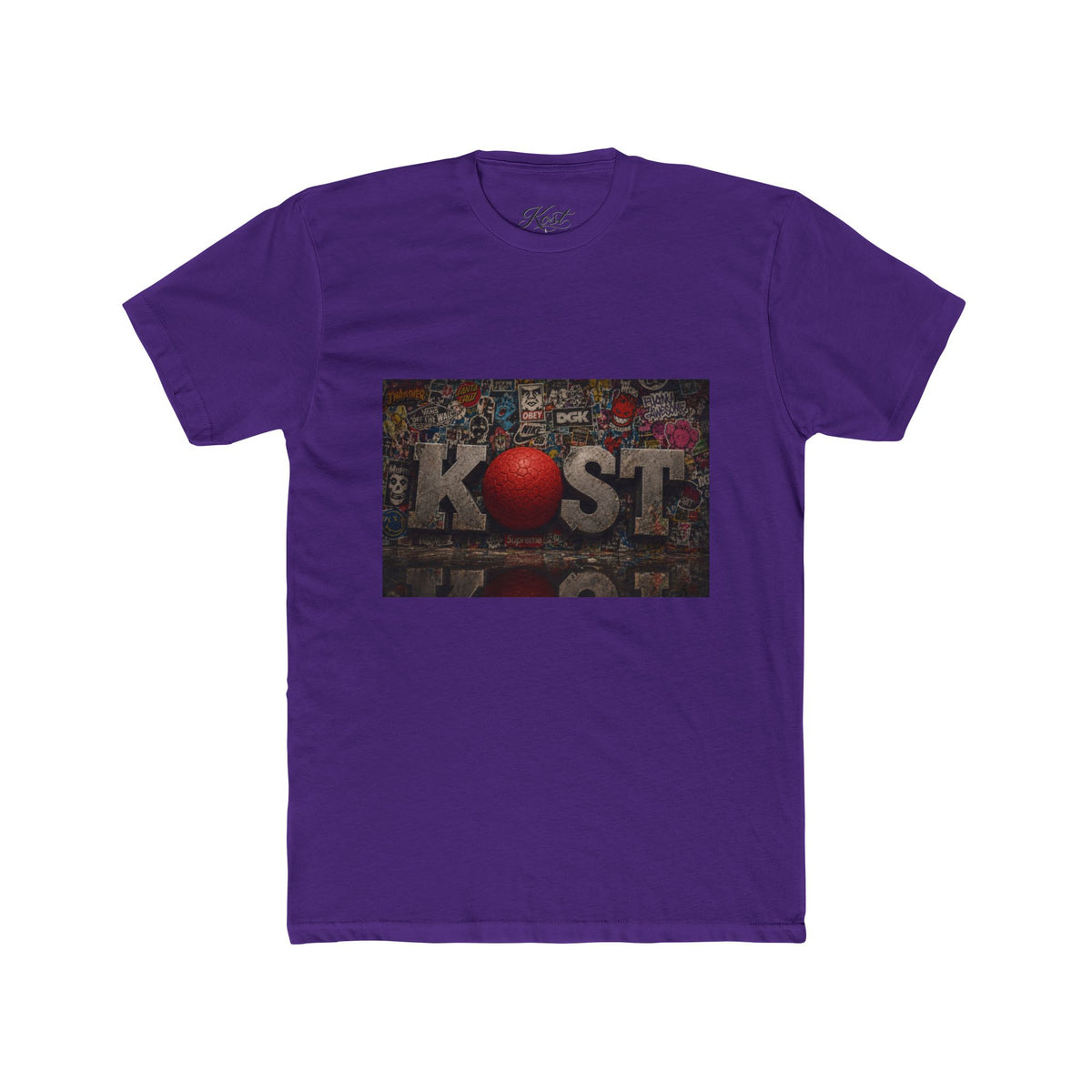 KØST Vintage Sticker Collage Tee — Red Heart Logo Graphic T‑Shirt
