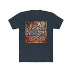 Ornate Blue and Red Tile Pattern T-Shirt