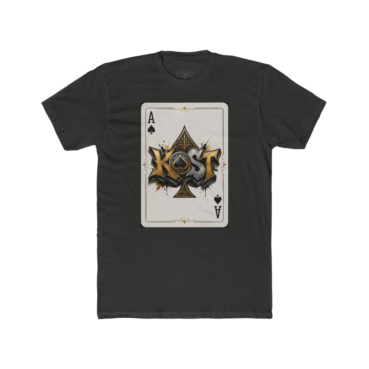 Ace of Spades Graphic Tee — Gold Foil Playing Card Design