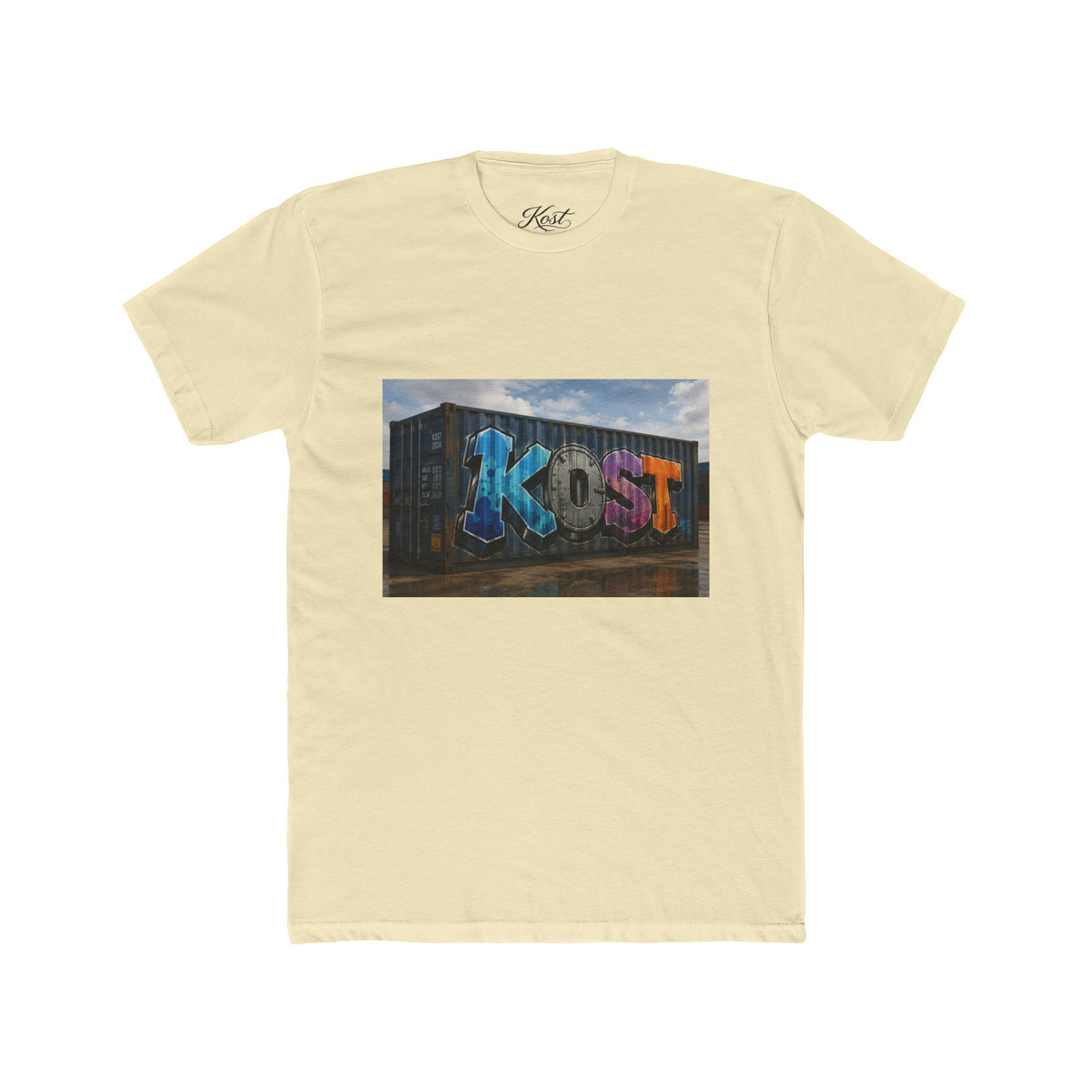 Graffiti 'Kost' Street Art Tee — Urban Container Mural T-Shirt