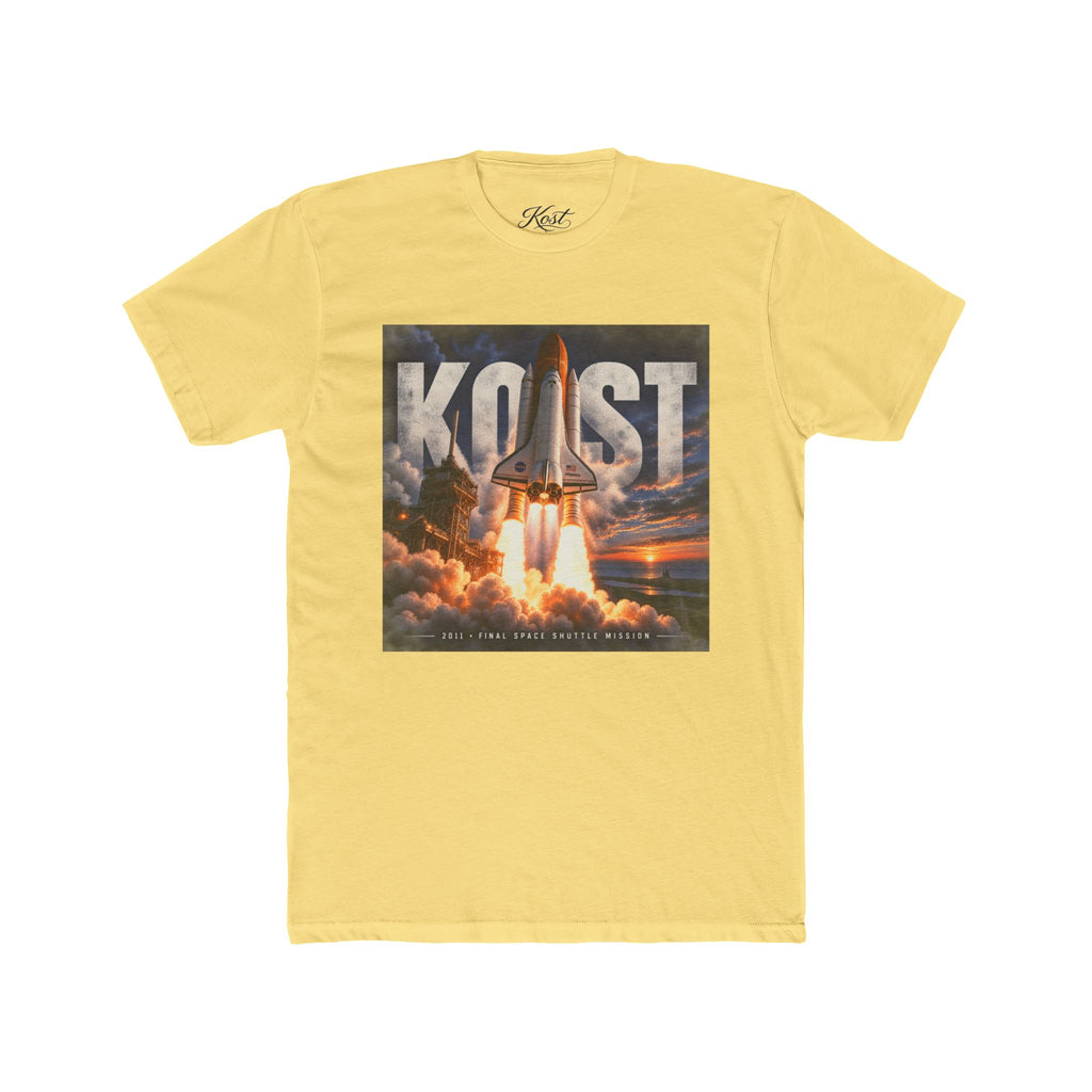 Space Shuttle Launch Graphic Tee — 'KOST' Retro Rocket Crew Shirt