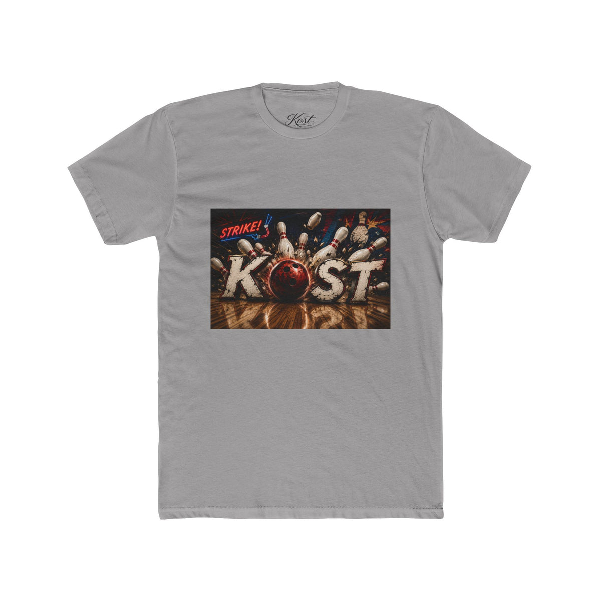 Bowling Strike Graphic Tee — "KOST" Pinfall Design
