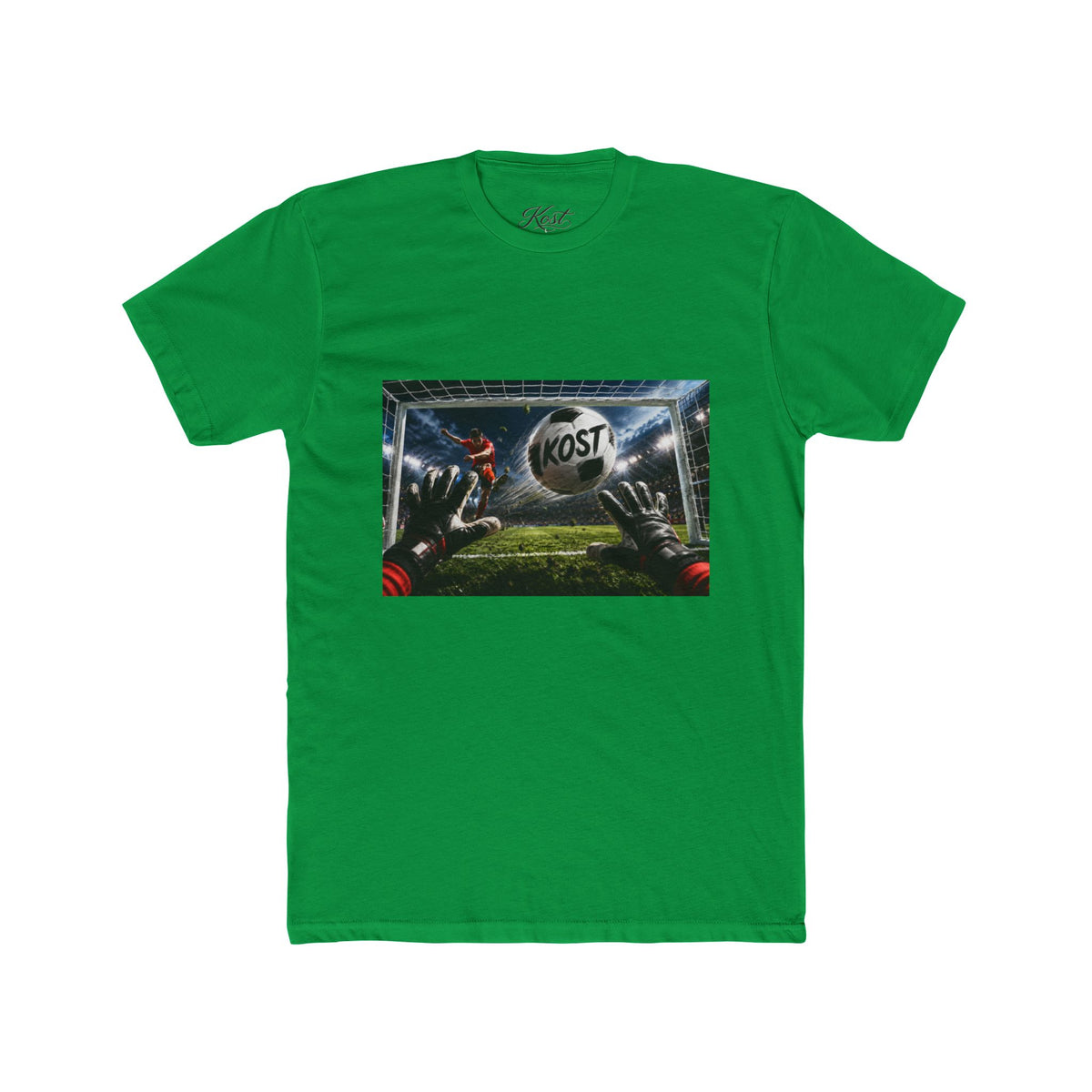 Soccer Goalkeeper Catch T‑Shirt — 'KOST' Stadium Football Tee