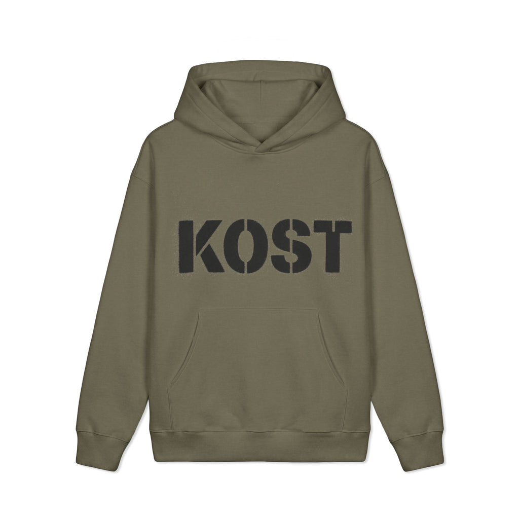 KOST Stencil Logo Hoodie — Vintage Military Streetwear Pullover