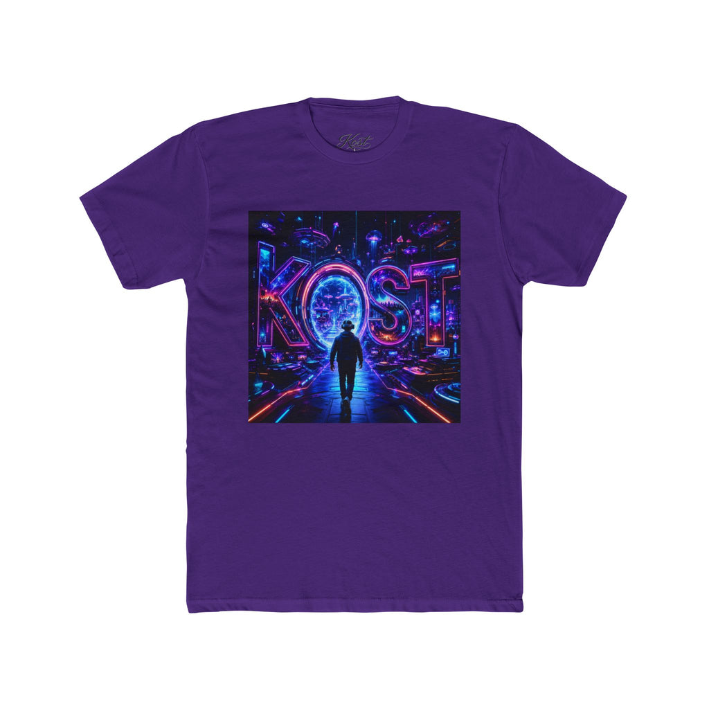 KOSTI Retro Futuristic Neon Tee — Lost Silhouette Vaporwave T-Shirt