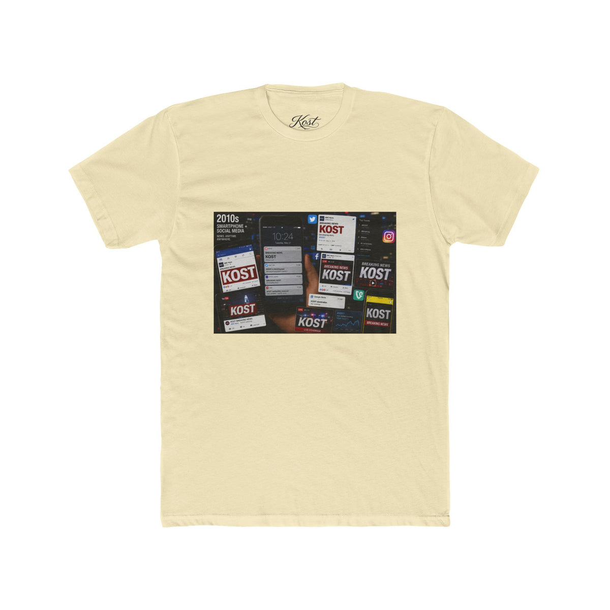 KOST Sticker Collage Tee — Vintage Radio Station Graphic T-Shirt