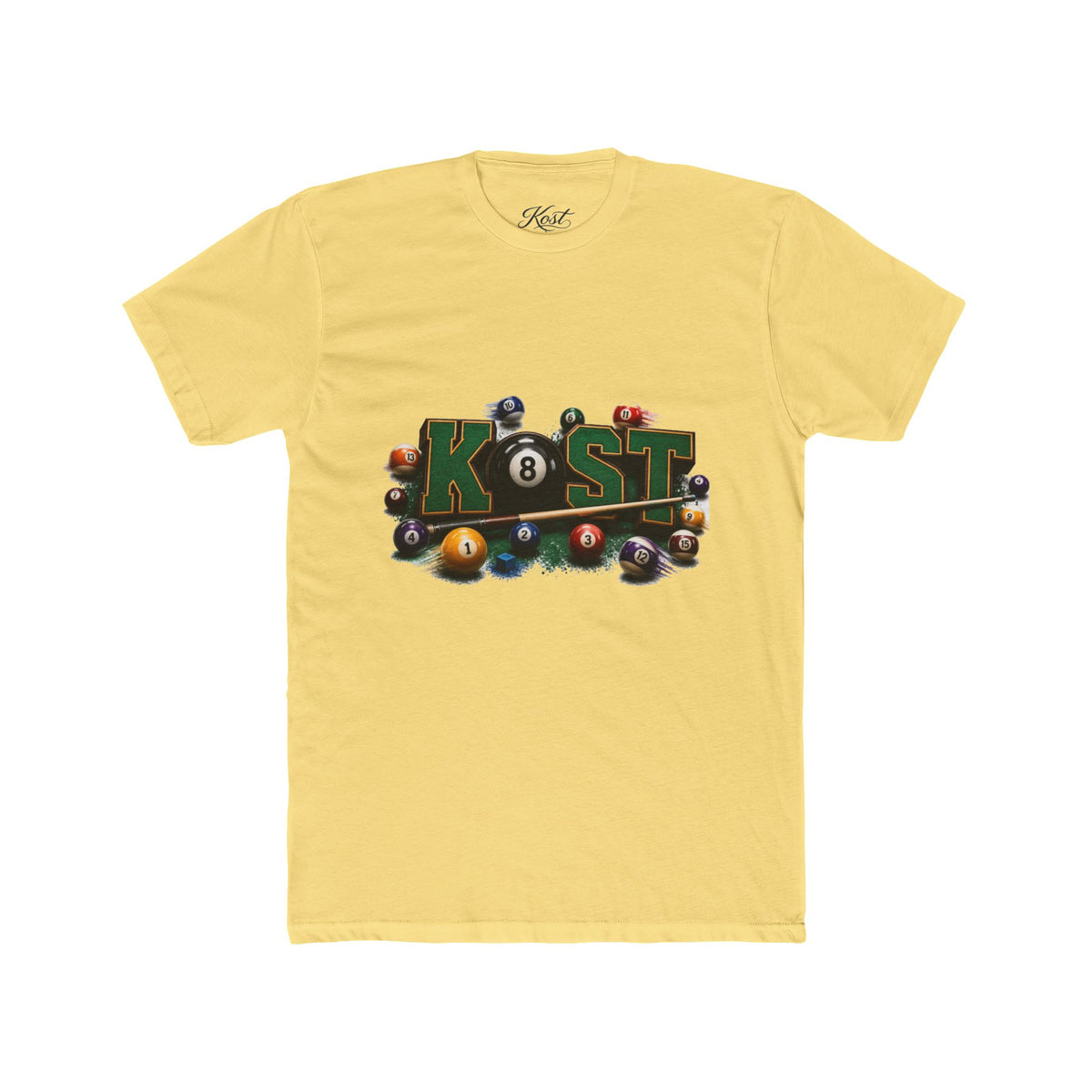 Pool Balls KOST Crew Tee — Billiards Graphic T-Shirt