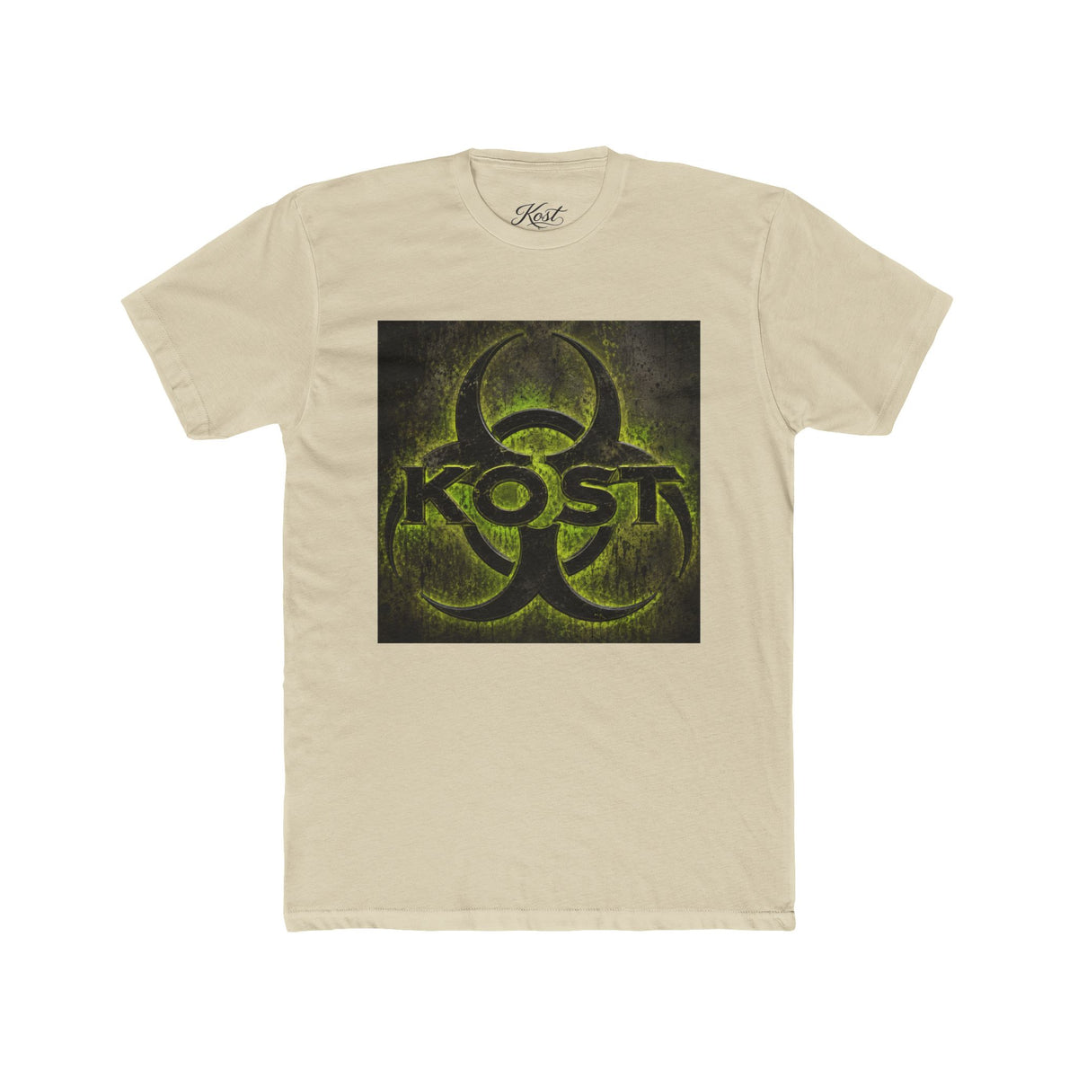 Biohazard KOST Graphic Tee — Distressed Neon Toxic Logo T-Shirt