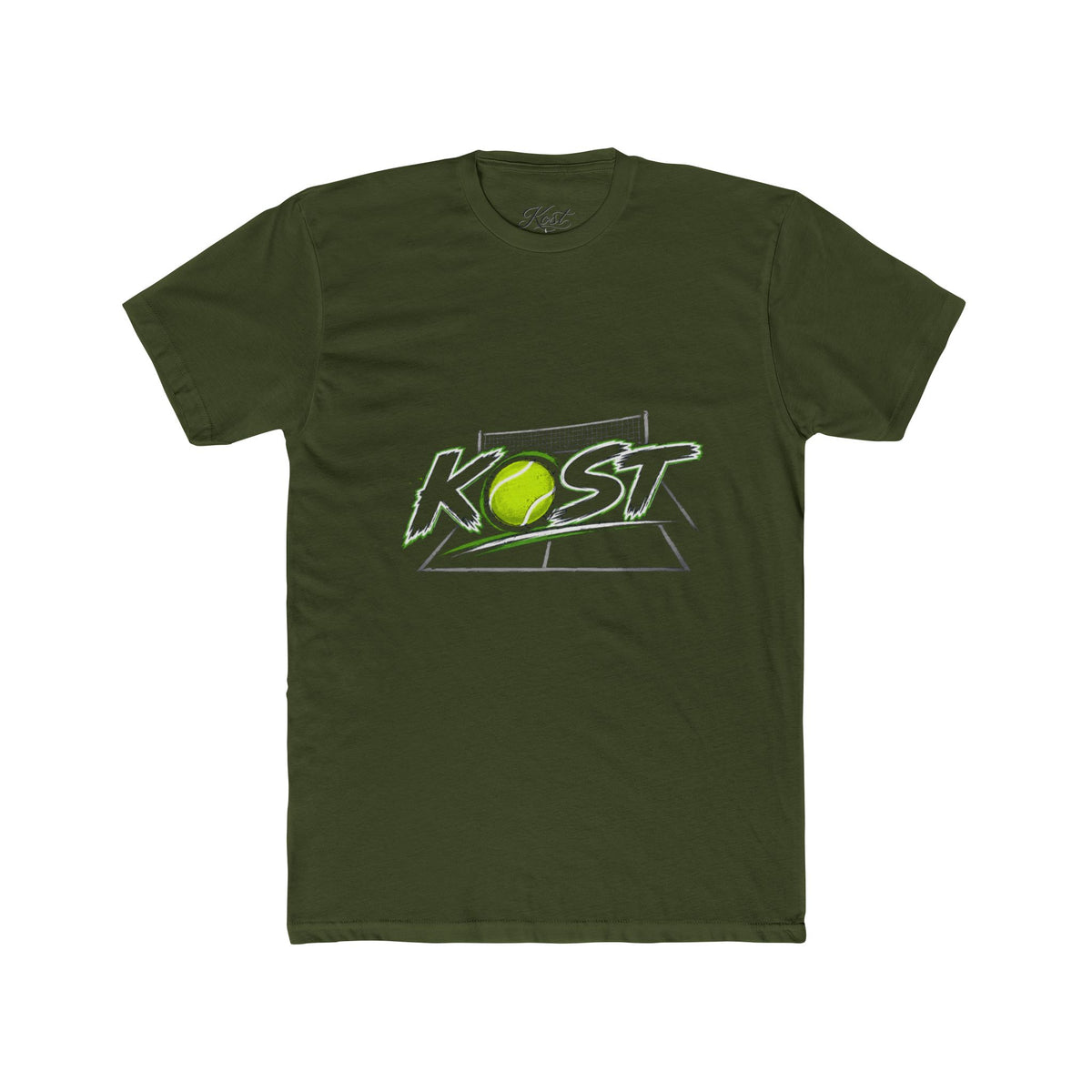 Tennis Tee — 'KOST' Graphic Cotton Crew Shirt