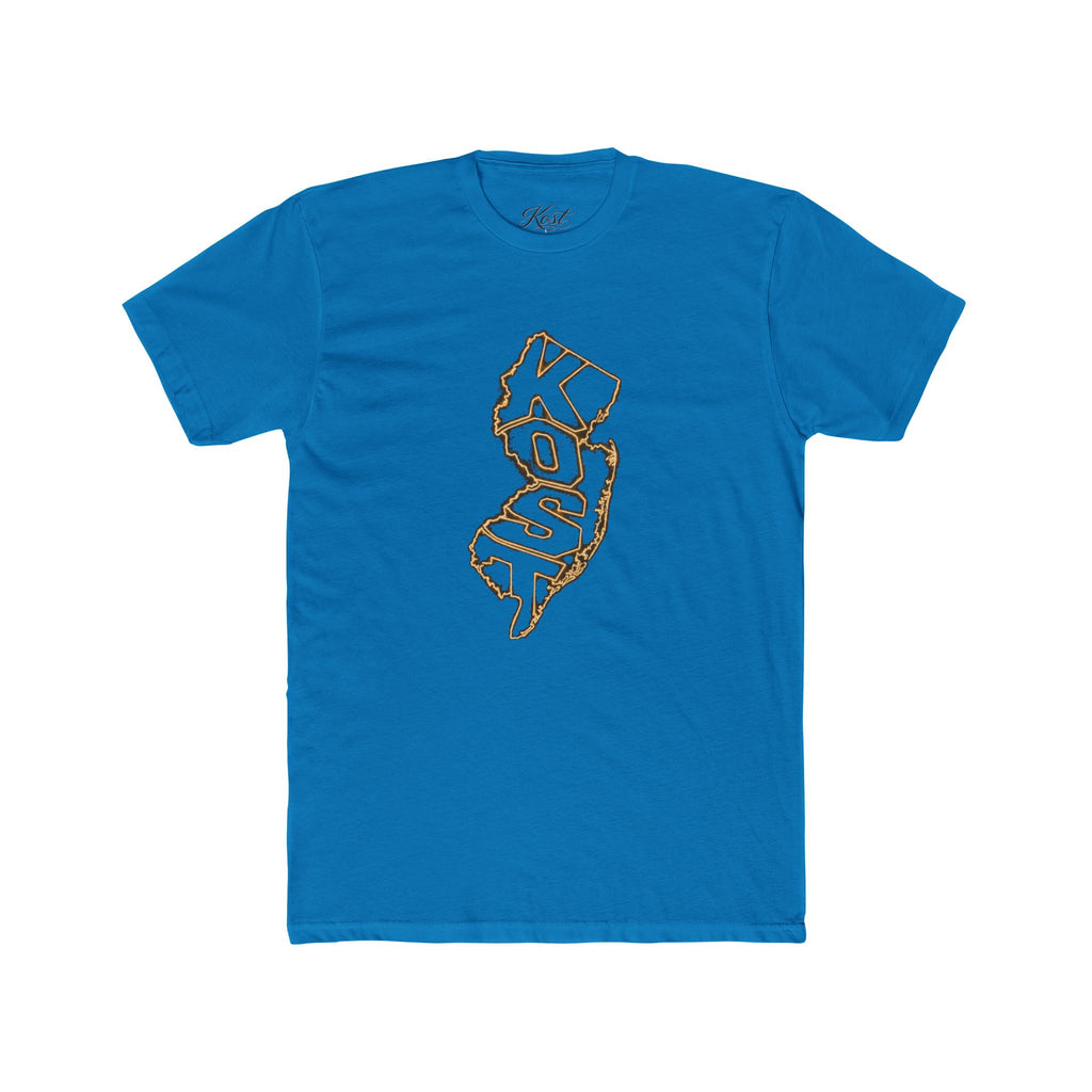 New Jersey 'KOSO' Map Tee — Vintage Gold State Graphic T-Shirt