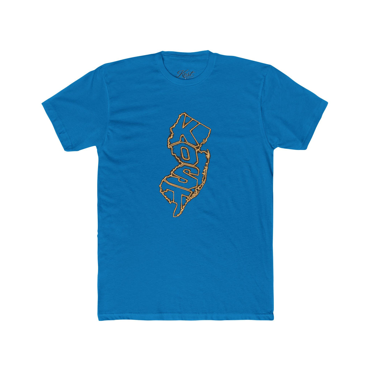 New Jersey 'KOSO' Map Tee — Vintage Gold State Graphic T-Shirt