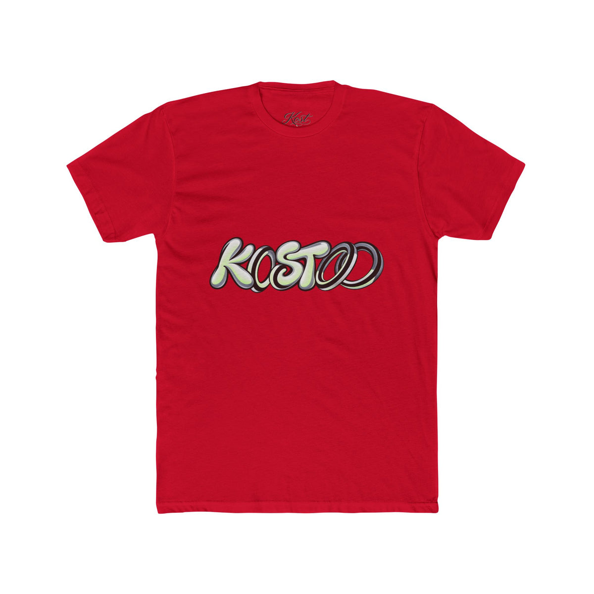 Graphic Tee — 'KOSTOD' Retro Bubble Letter Shirt