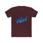 Kost Logo Tee — Retro Blue Script Graphic T-Shirt
