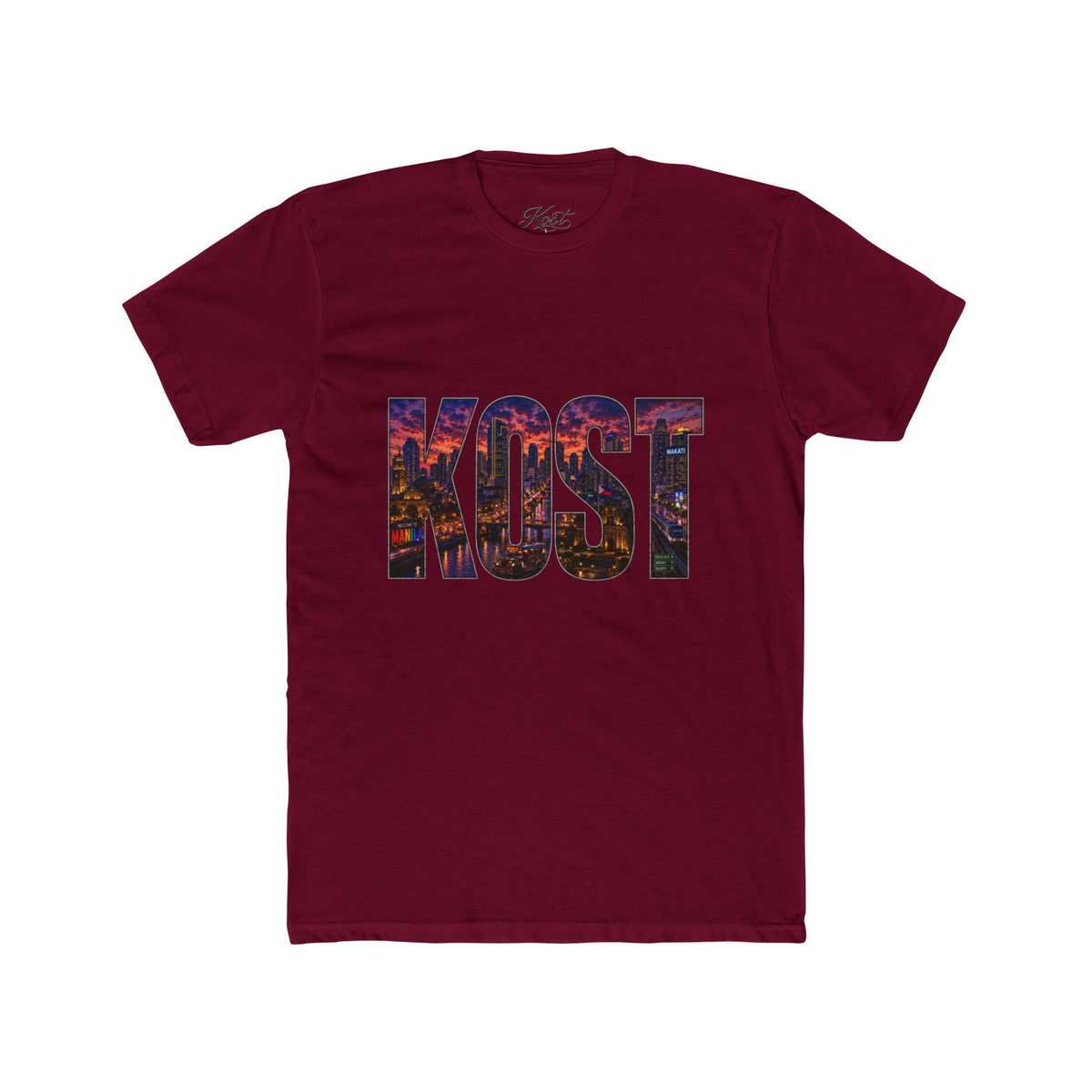 KOST Cityscape Graphic Tee — Bold Lettering Urban Skyline T-Shirt