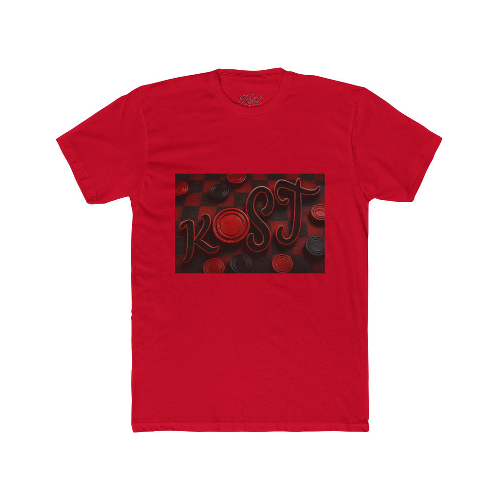 Abstract Red Bokeh Graphic Tee — 'Rogue' Script Design