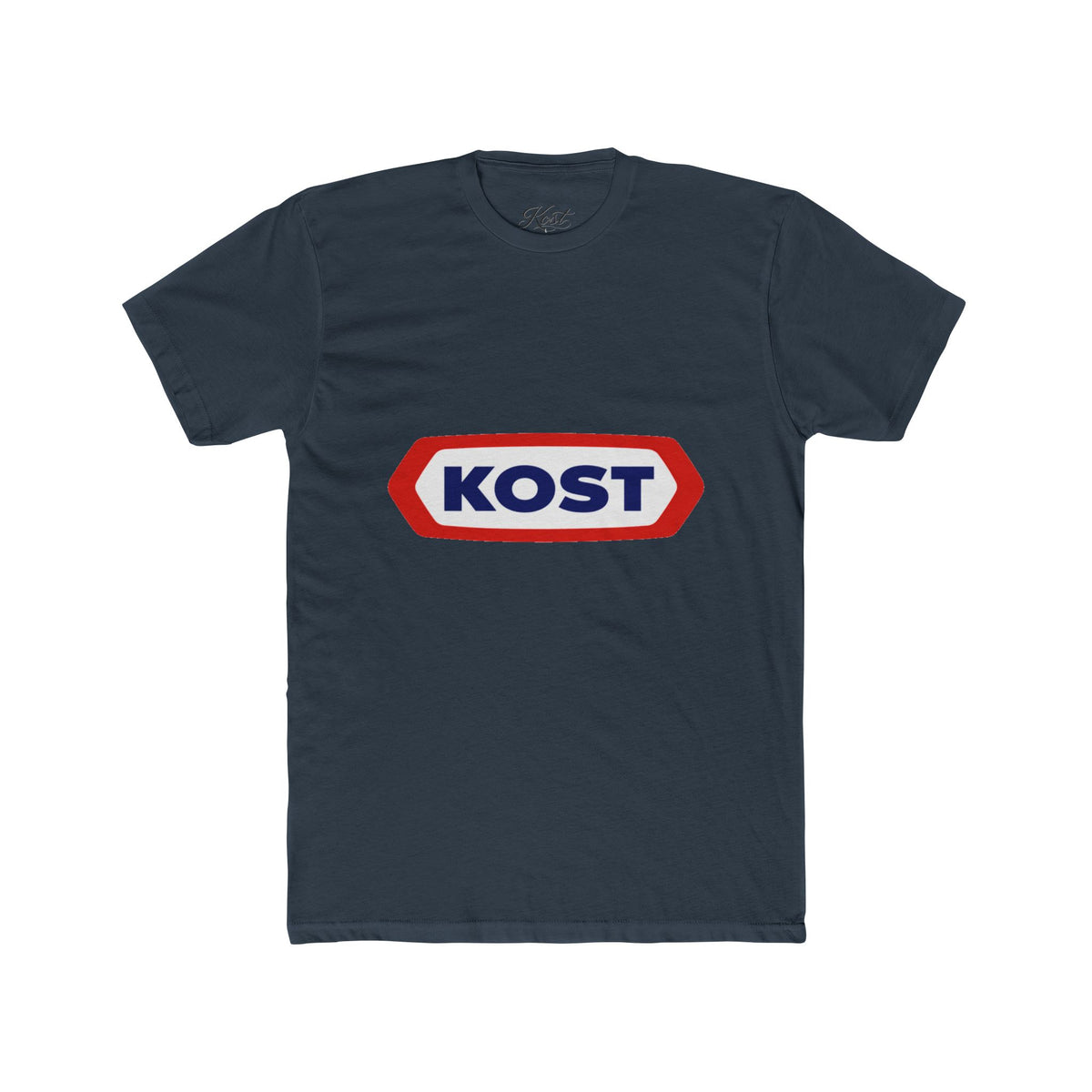 KOST Logo Tee — Retro Red & Blue Graphic T-Shirt