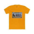 Wyoming License Plate Tee — 'KOST' Cowboy Scenic Graphic T-Shirt
