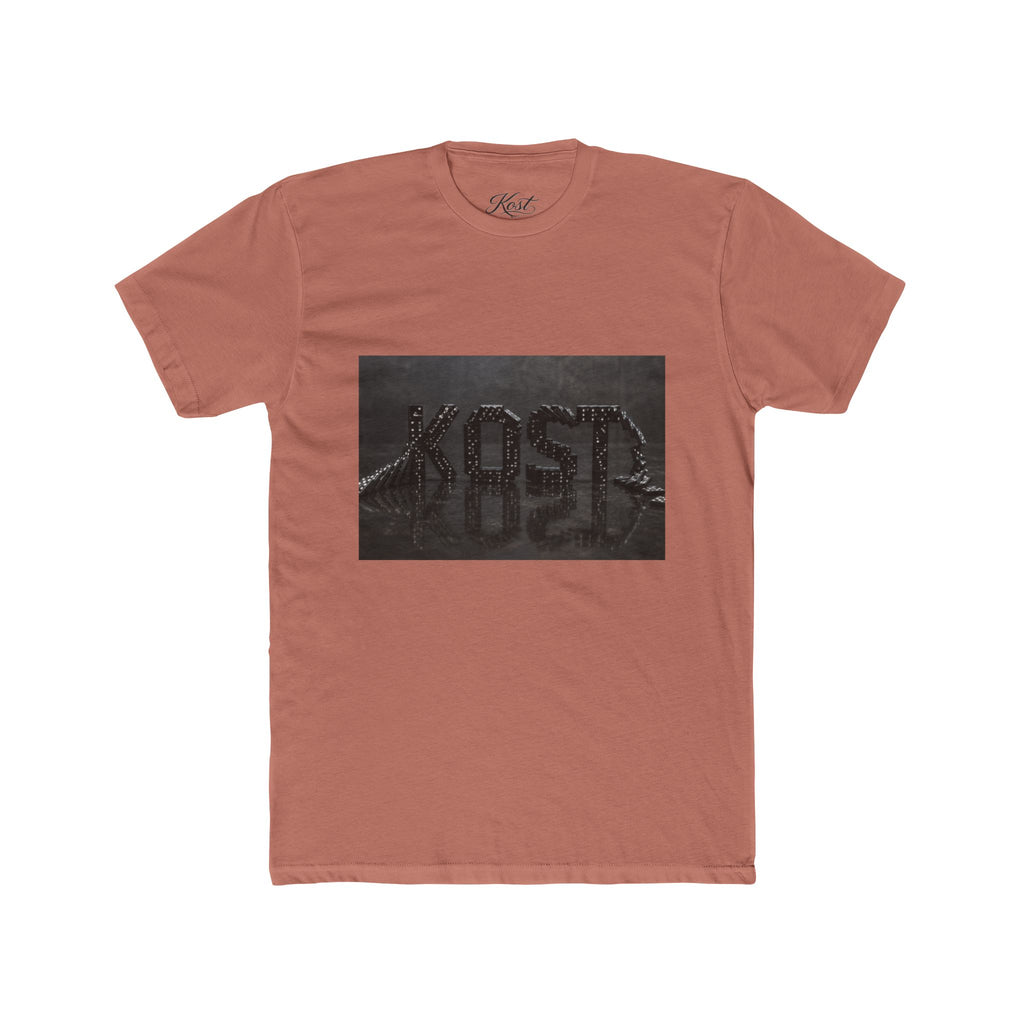 Vintage Black Washed 'KOST' Graphic Tee — Distressed Streetwear Cotton T-Shirt
