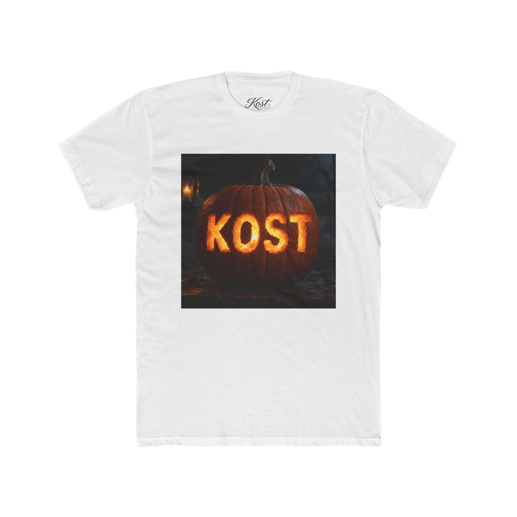 Pumpkin Carved 'KOST' Tee — Halloween Jack-O'-Lantern T-Shirt