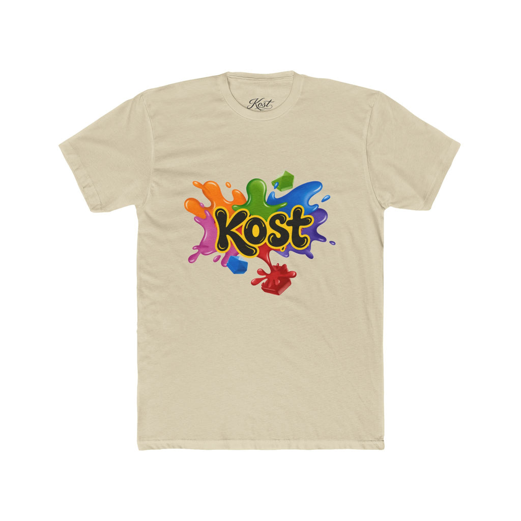 Kost Rainbow Paint Splash Tee — Colorful Graphic Cotton T-Shirt