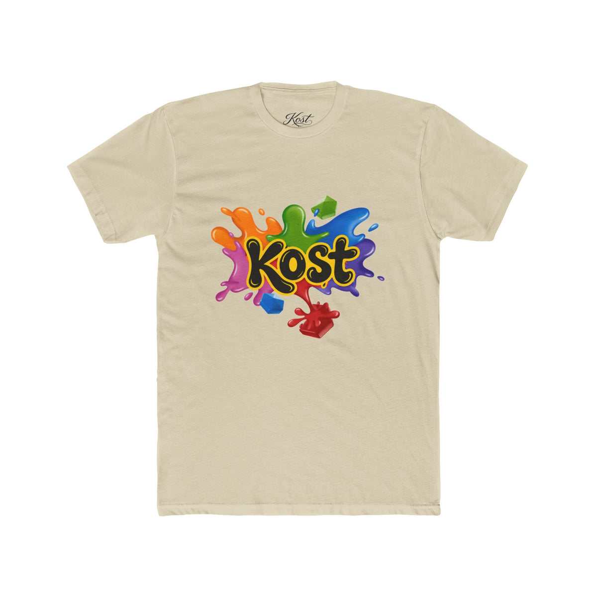 Kost Rainbow Paint Splash Tee — Colorful Graphic Cotton T-Shirt
