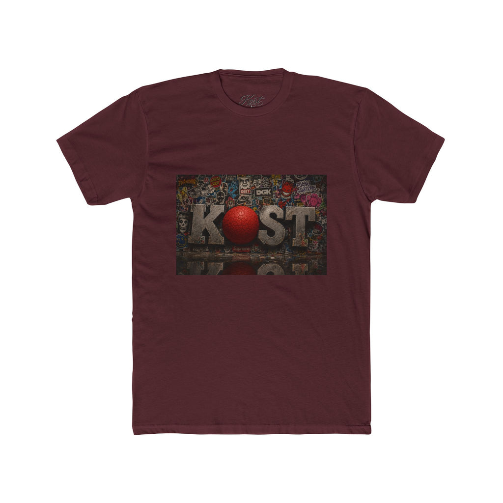 KØST Vintage Sticker Collage Tee — Red Heart Logo Graphic T‑Shirt