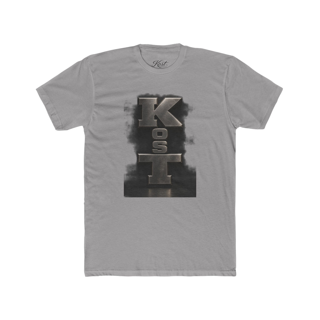 Kosl Vertical Monogram Tee — Bold Industrial Lettering Graphic T‑Shirt
