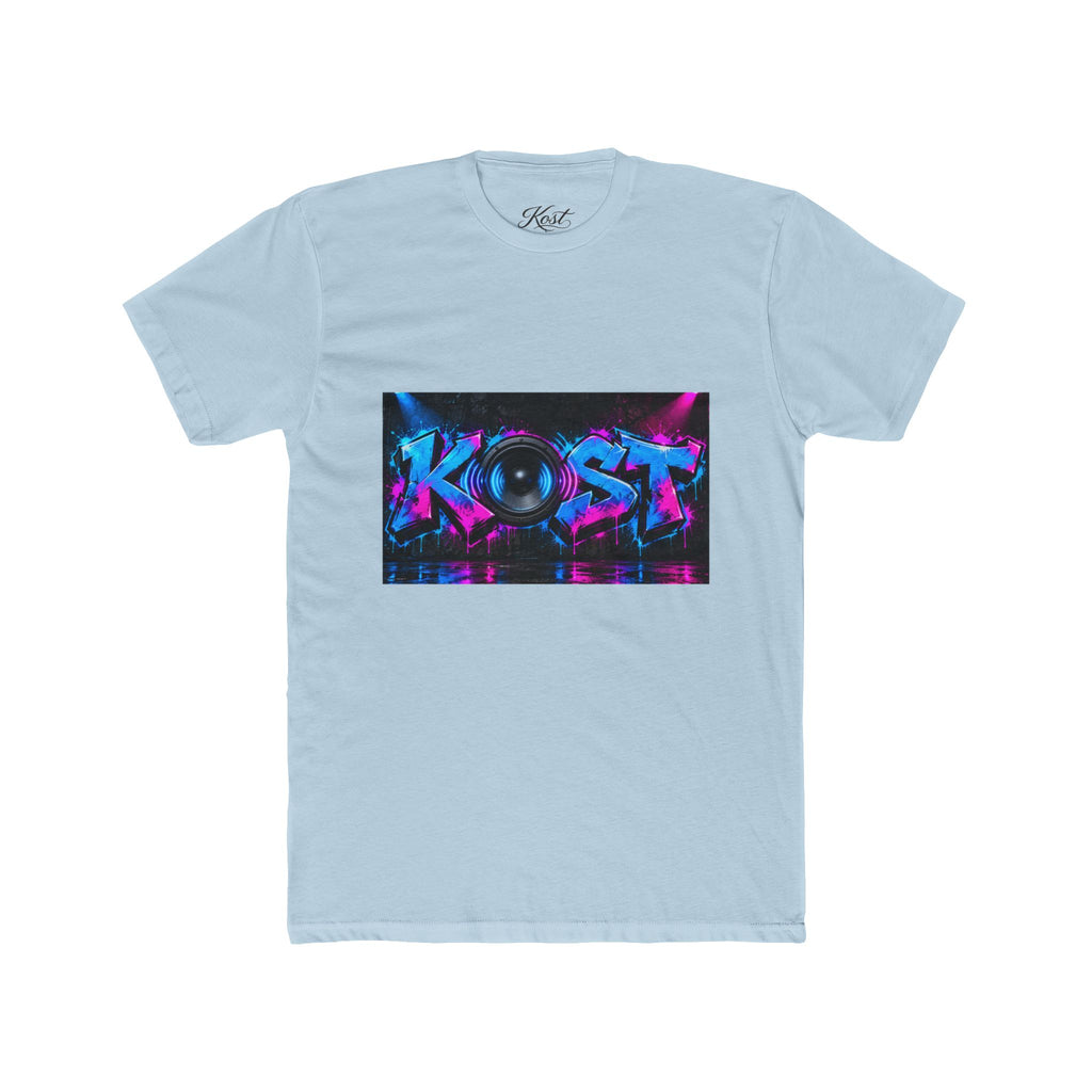 KOST Neon DJ Speaker Graphic T‑Shirt — Retro Vaporwave Music Tee