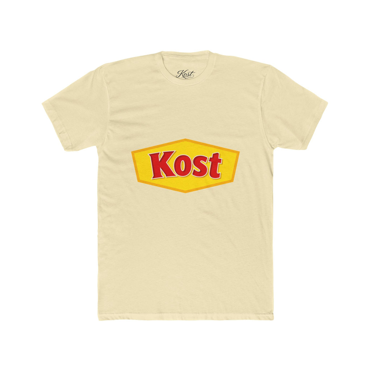 Kost Logo Tee — Retro Yellow & Red Graphic T-Shirt