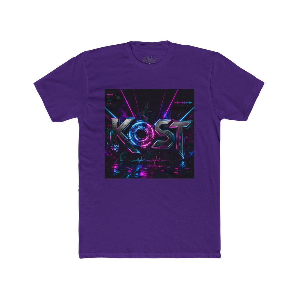KOSY Neon Geometric Graphic T-Shirt
