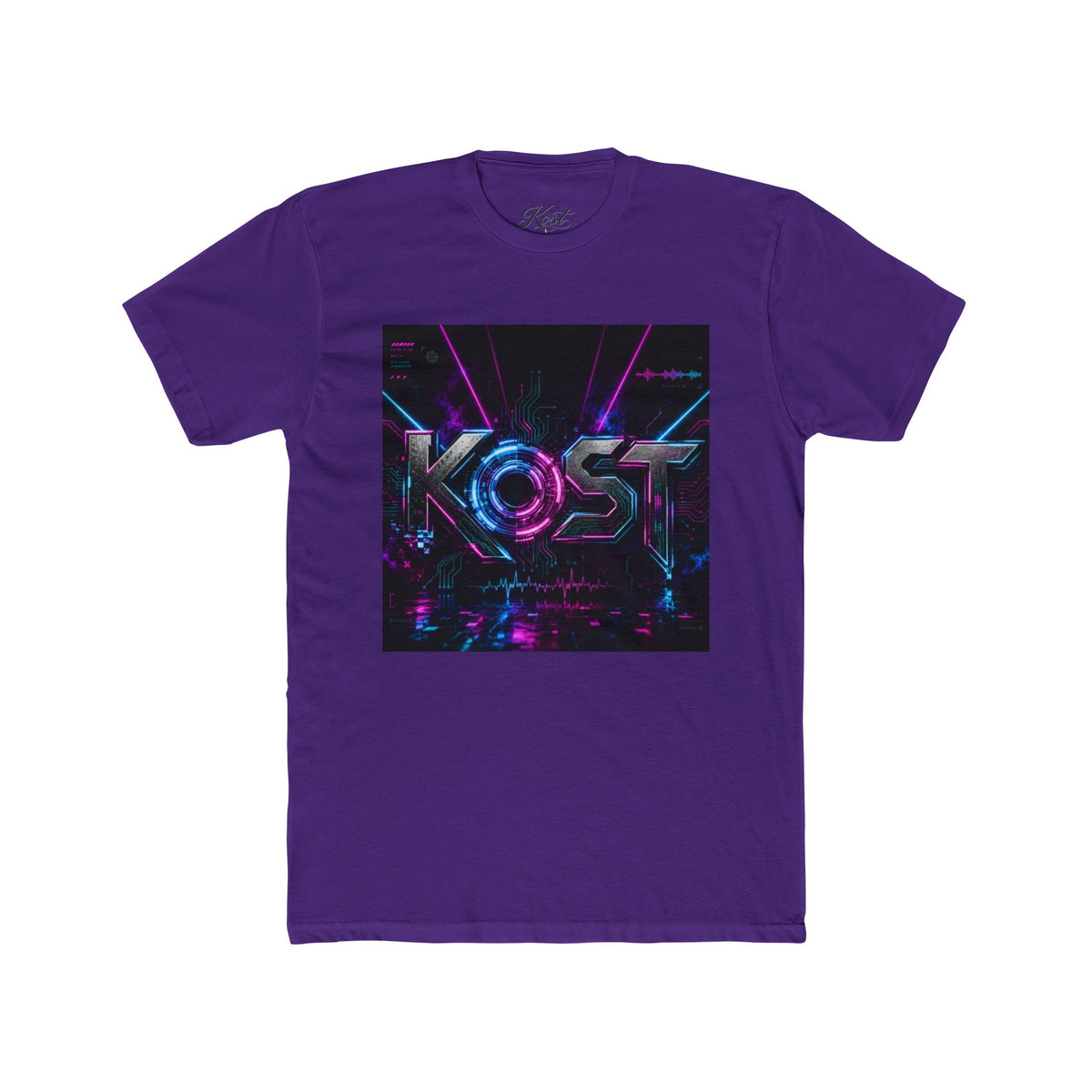KOSY Neon Geometric Graphic T-Shirt