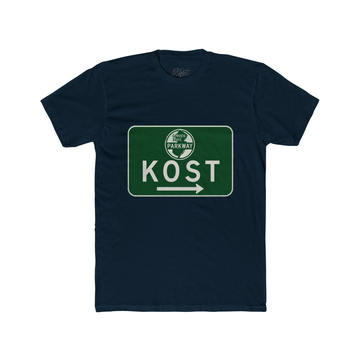 Kost Parkway Road Sign T‑Shirt — Retro Green Route Graphic Tee