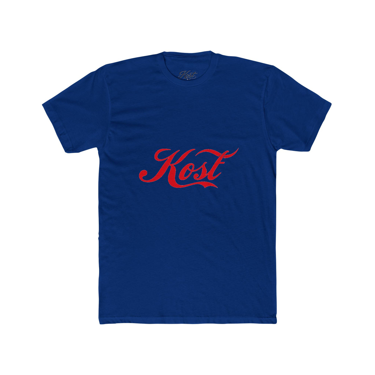 Kost Script Tee — Vintage Red Logo Cotton T-Shirt