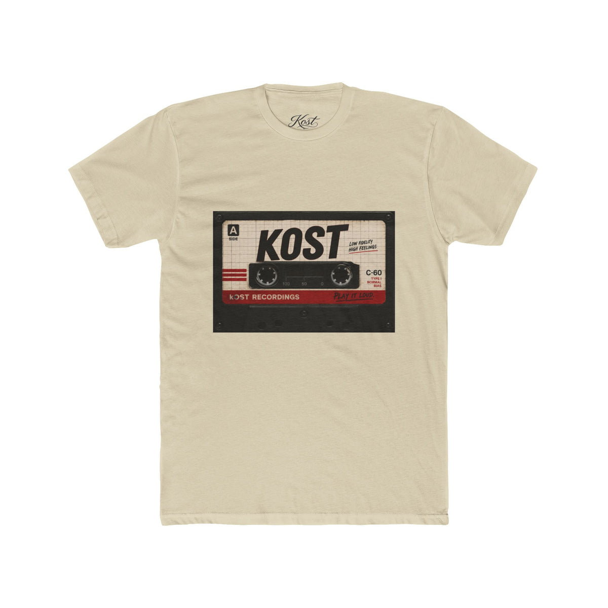 Retro Cassette Tape Tee — "KOST" Vintage Music T-Shirt